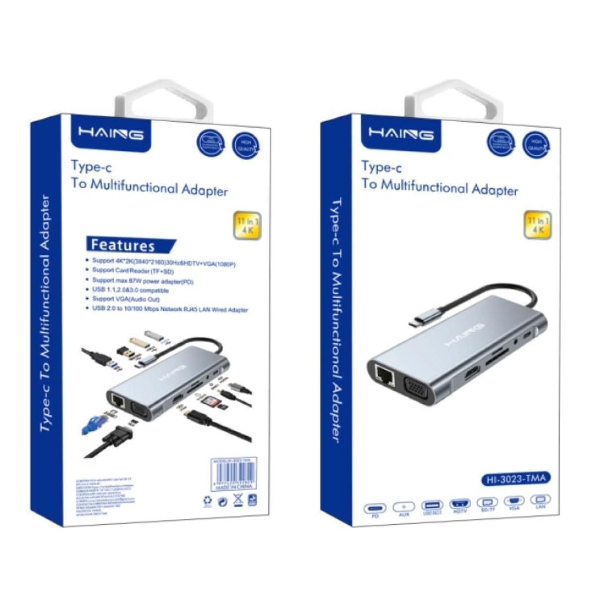 HAING HI-3023-TMA 11-in-1 Type-C Multifunction Hub Adapter