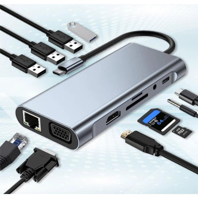 HAING HI-3023-TMA 11-in-1 Type-C Multifunction Hub Adapter