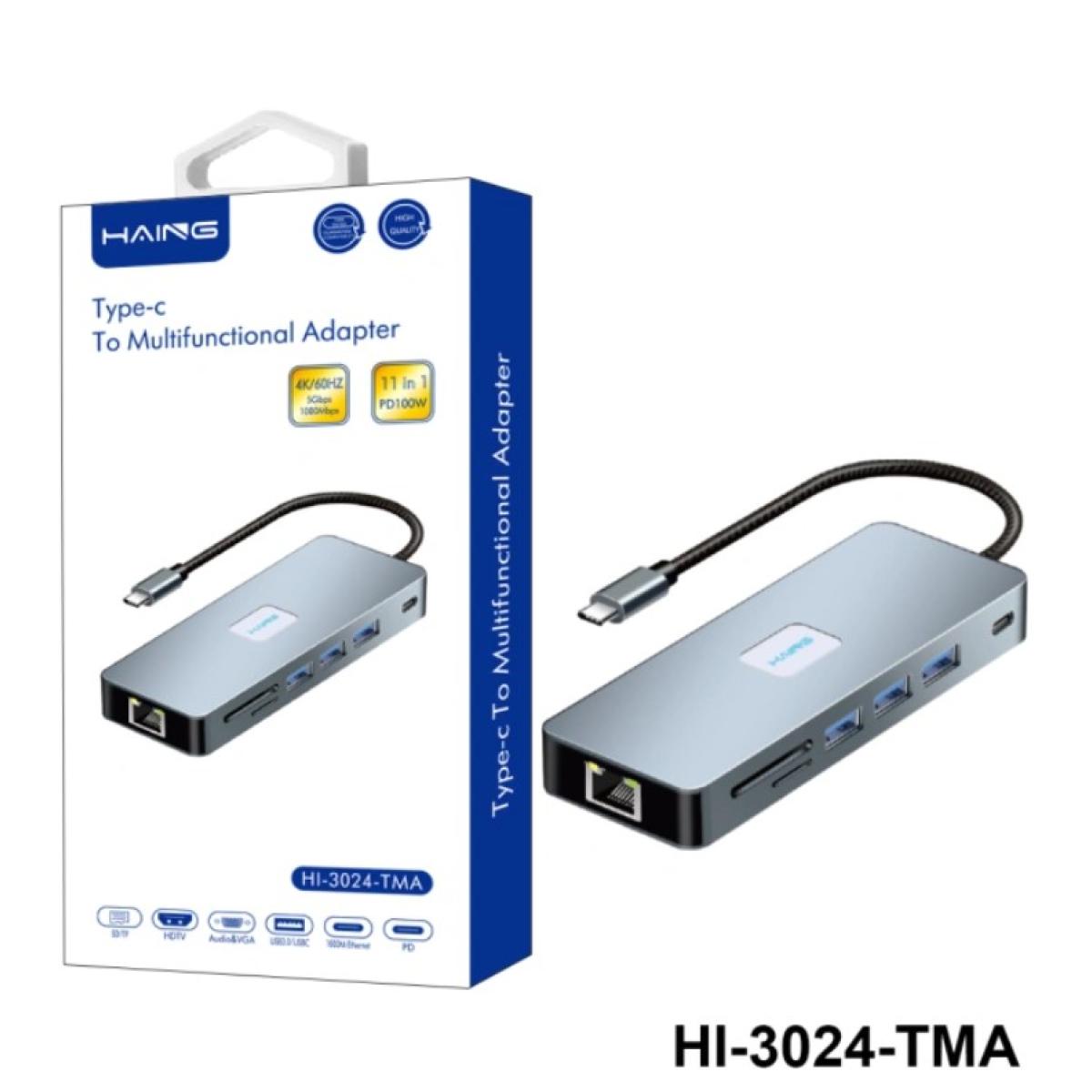 HAING HI-3024-TMA 11-in-1 Type-C Multifunction Hub HAING HI-3024-TMA 11-in-1 Type-C Multifunction Hub