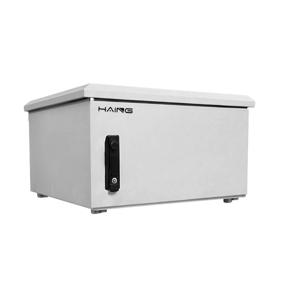 HAING 6U Outdoor Wall-Mount Network Cabinet, 600 x 600 x 355mm, IP65, Dual Extractor Fans and Shelf