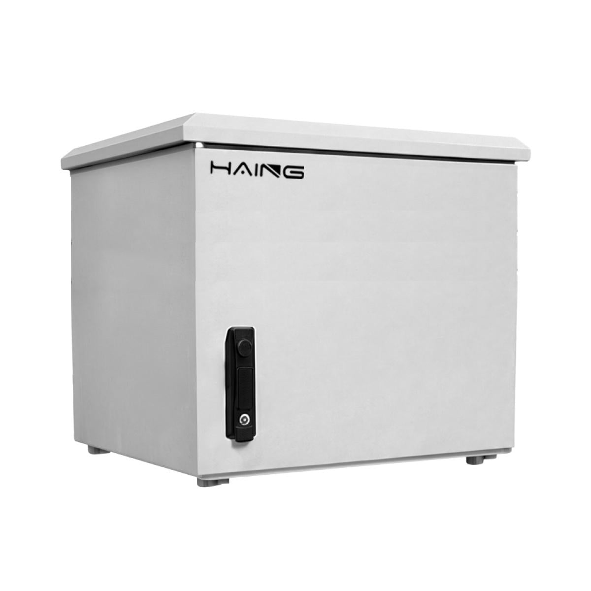 HAING 9U Outdoor Wall-Mount Network Cabinet, 600 x 600 x 490mm, IP65, Dual Extractor Fans and Shelves