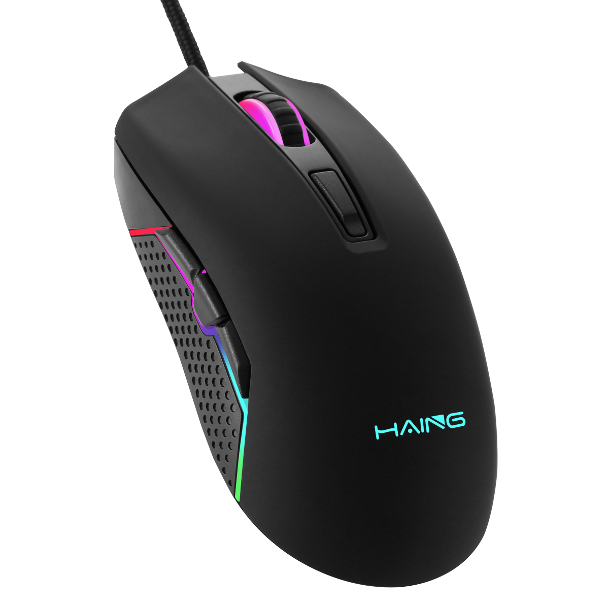 فأرة HAING GM500 السلكية للألعاب | أداء ممتاز مع إضاءة RGB رائعة
