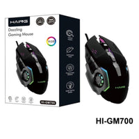 فأرة HAING HI-GM700 السلكية للألعاب | أداء عالي وإضاءة RGB