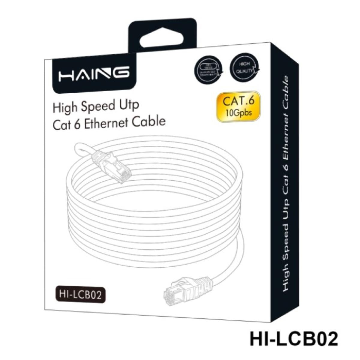 HAING HI-LCB02-5M Cat6 26 AWG 1 Gbps Ethernet Cable 5M HAING HI-LCB02-5M Cat6 26 AWG 1 Gbps Ethernet Cable 5M
