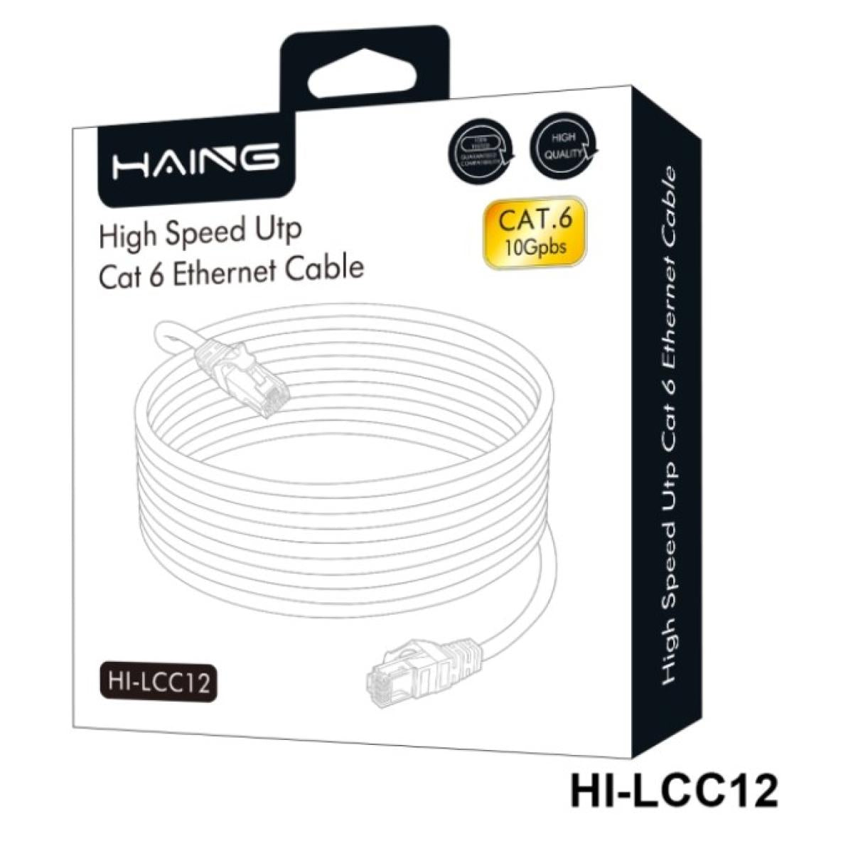 HAING HI-LCC12-3M Cat6 26 AWG 1 Gbps Ethernet Cable 3M HAING HI-LCC12-3M Cat6 26 AWG 1 Gbps Ethernet Cable 3M