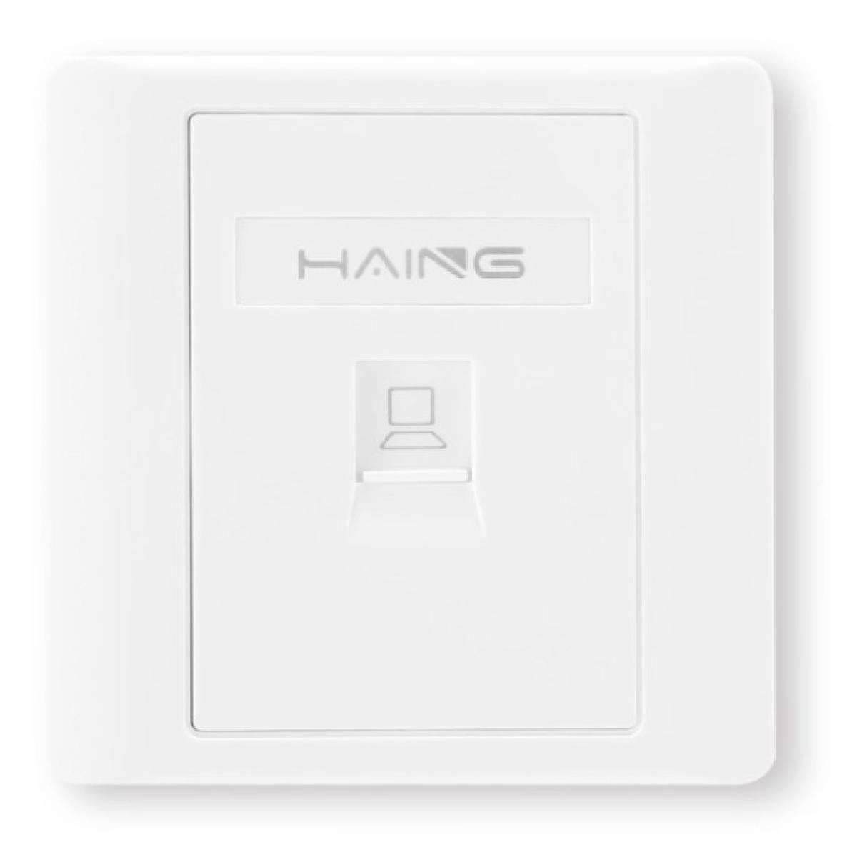 HAING HI-WP01 RJ45 Single Port Faceplate 8.6x8.6cm HAING HI-WP01 RJ45 Single Port Faceplate 8.6x8.6cm