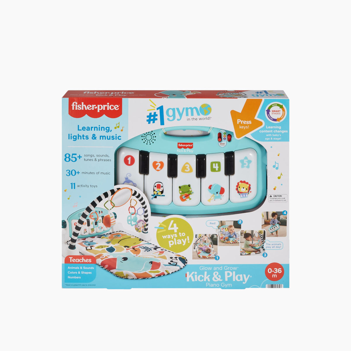 Mattel Glow & Grow Kick & Play Piano Gym