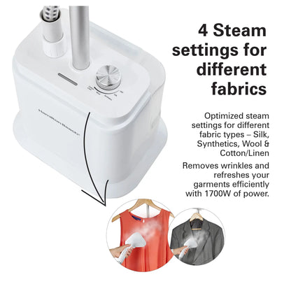 Hamilton Beach Iron HB Garment Steamer 1700W - White