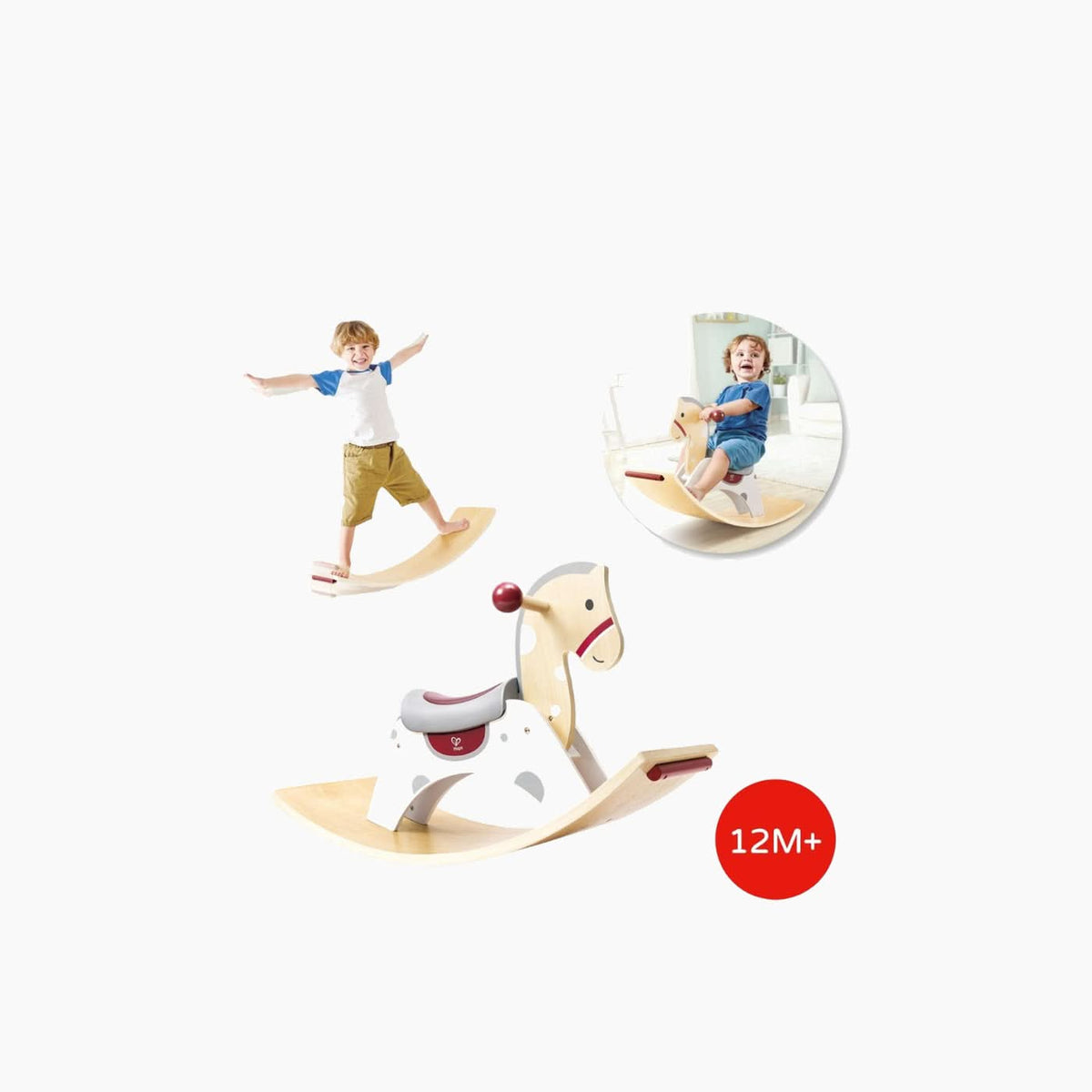 Hape 2-in-1 Rocking Wooden Horse
