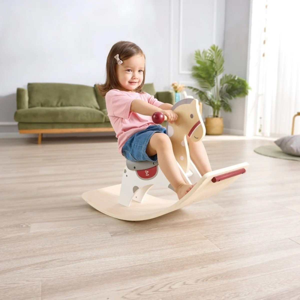 Hape 2-in-1 Rocking Wooden Horse
