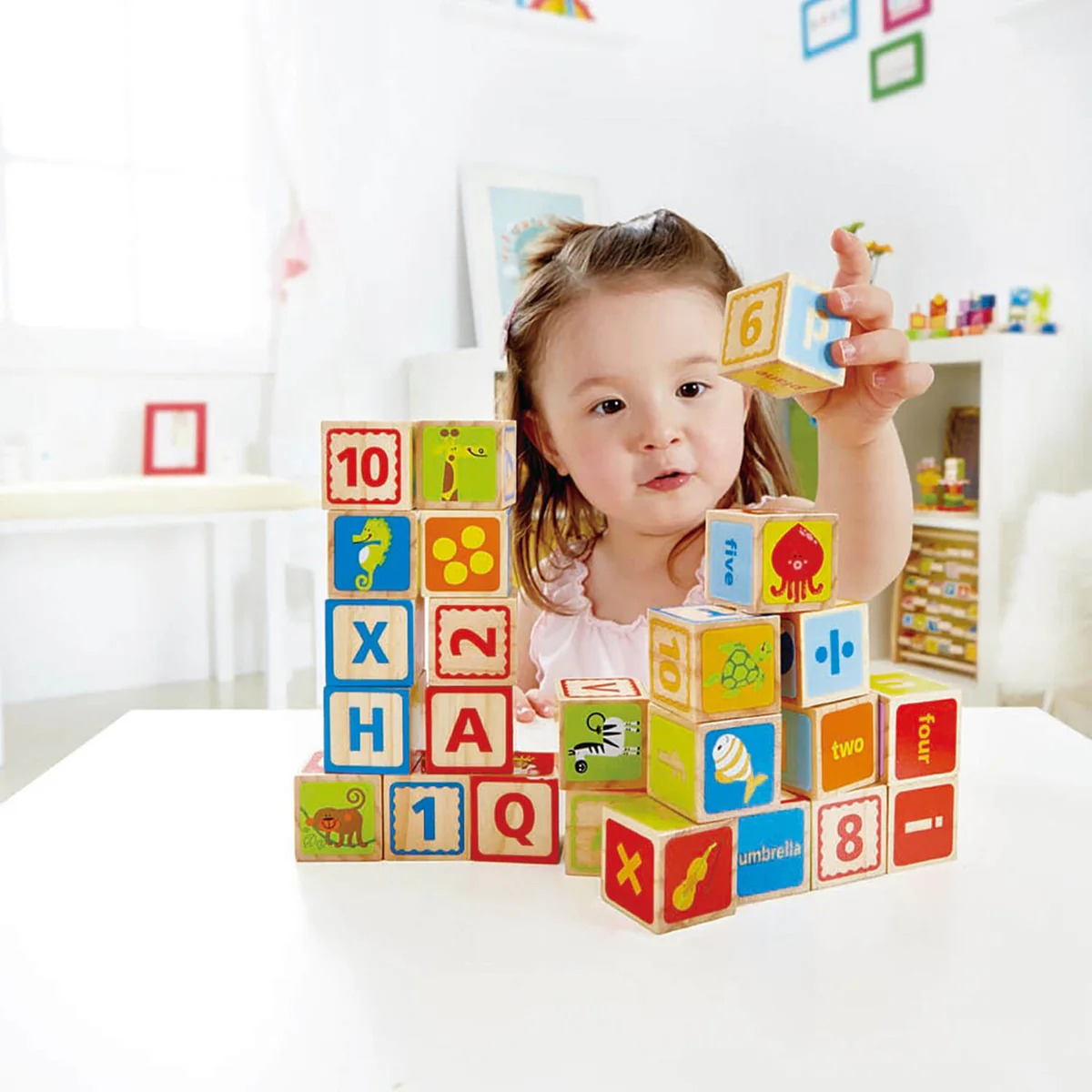 Hape Abc Wooden Alphabet and Number Block Set