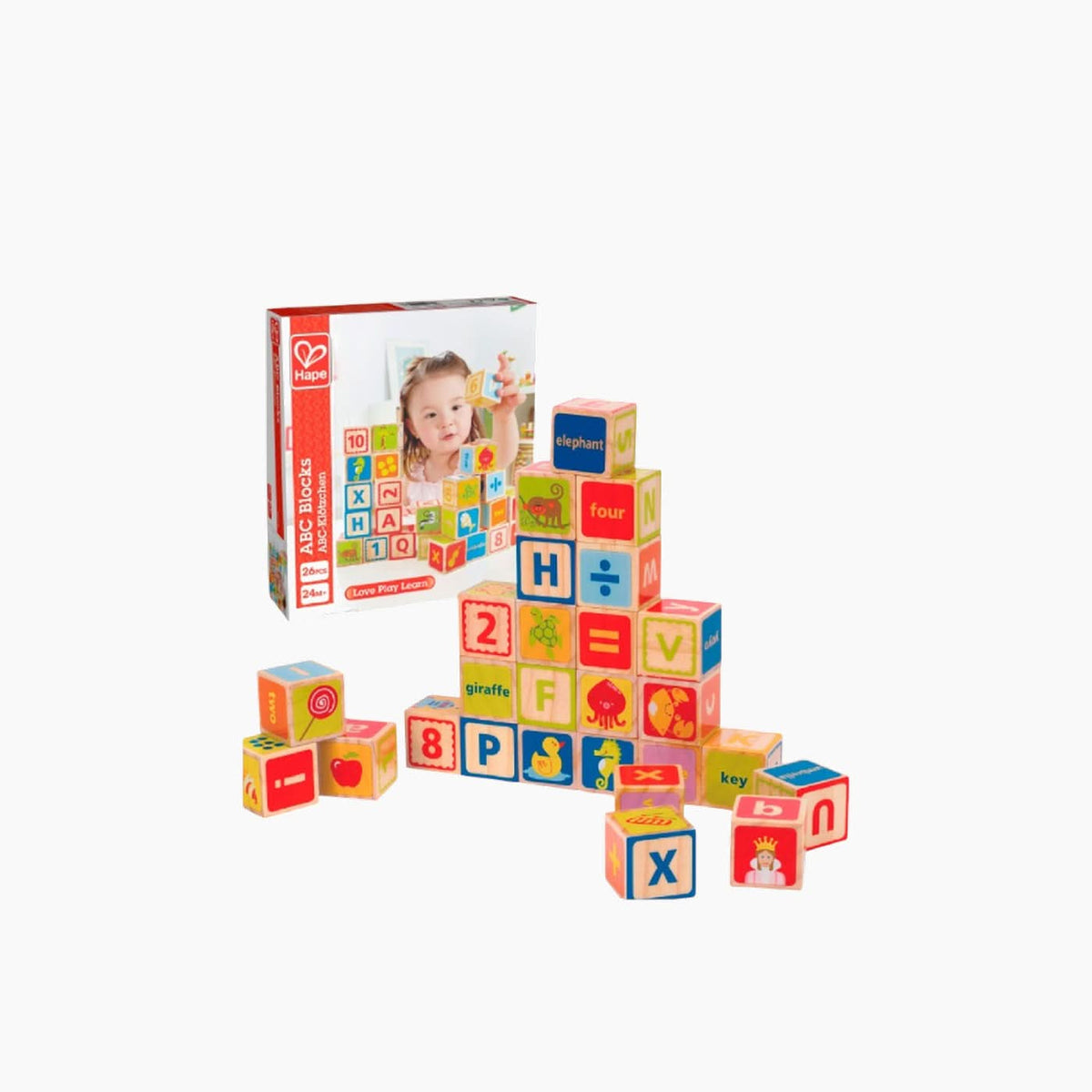 Hape Abc Wooden Alphabet and Number Block Set