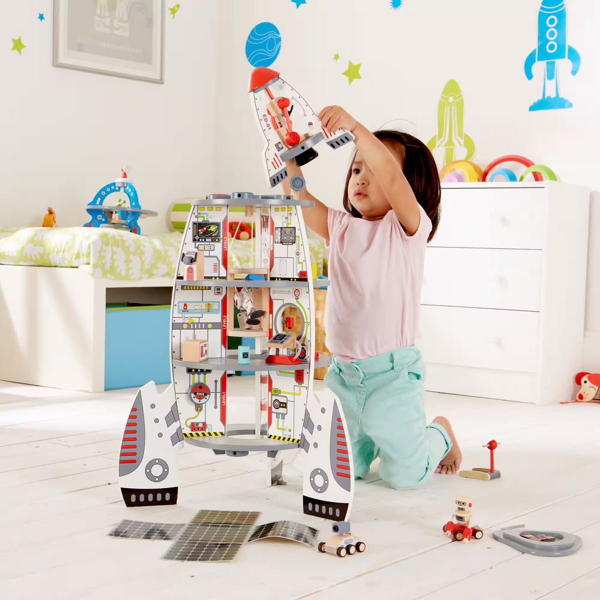 Hape Four Stage Rocket Ship Playset