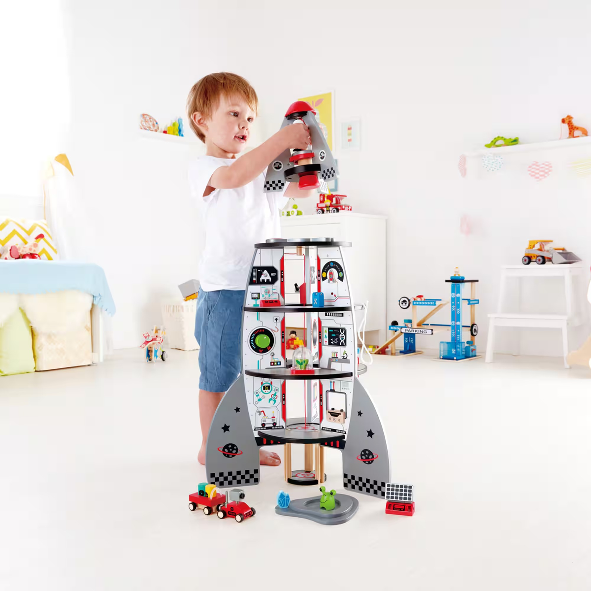 Hape Four Stage Rocket Ship Playset
