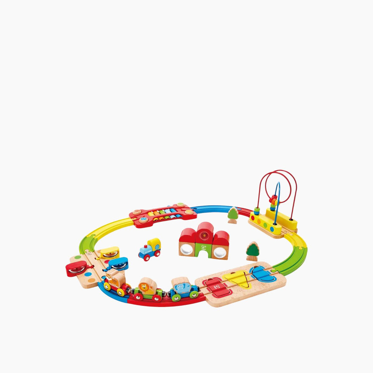Hape Rainbow Puzzle Railway Wooden Train Set