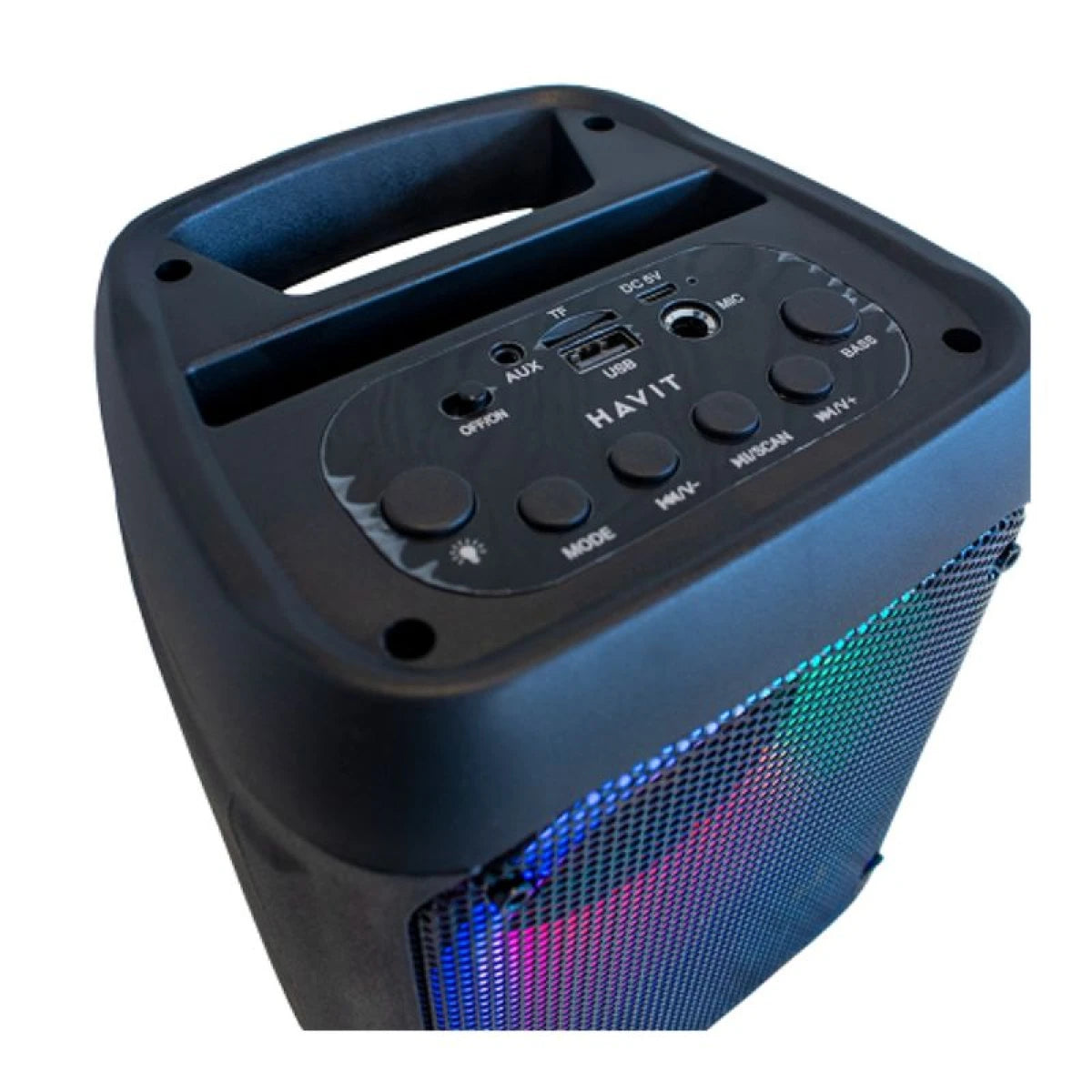 سماعة بلوتوث Havit SQ133BT – صوت قوي مع إضاءة RGB وتصميم مقاوم للماء

