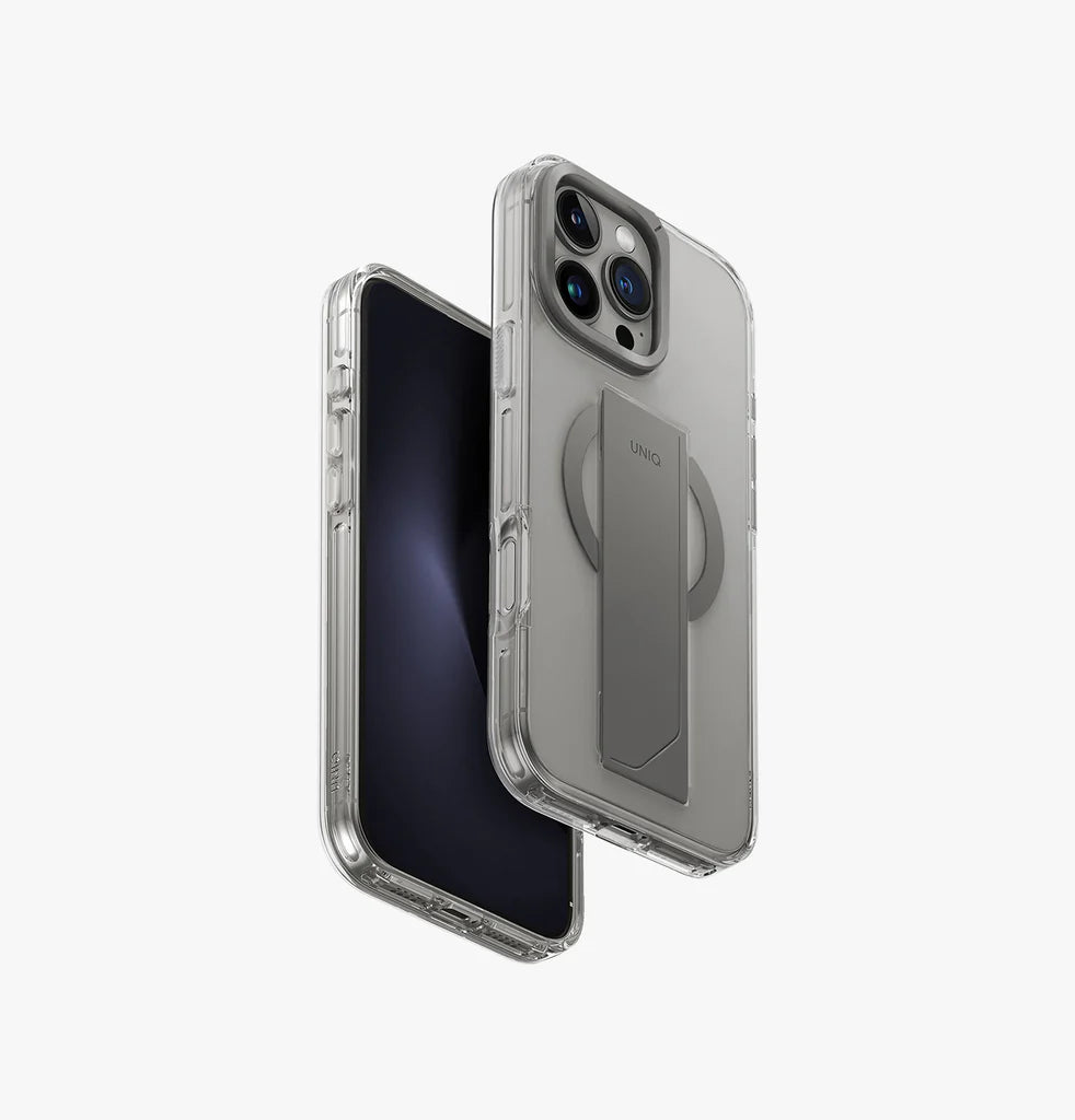 UNIQ Hybrid iPhone 16 Pro (2024) 6.9 Heldro Max MagClick with Camera Stand - Lucent UNIQ Hybrid iPhone 16 Pro (2024) 6.9 Heldro Max MagClick with Camera Stand - Lucent