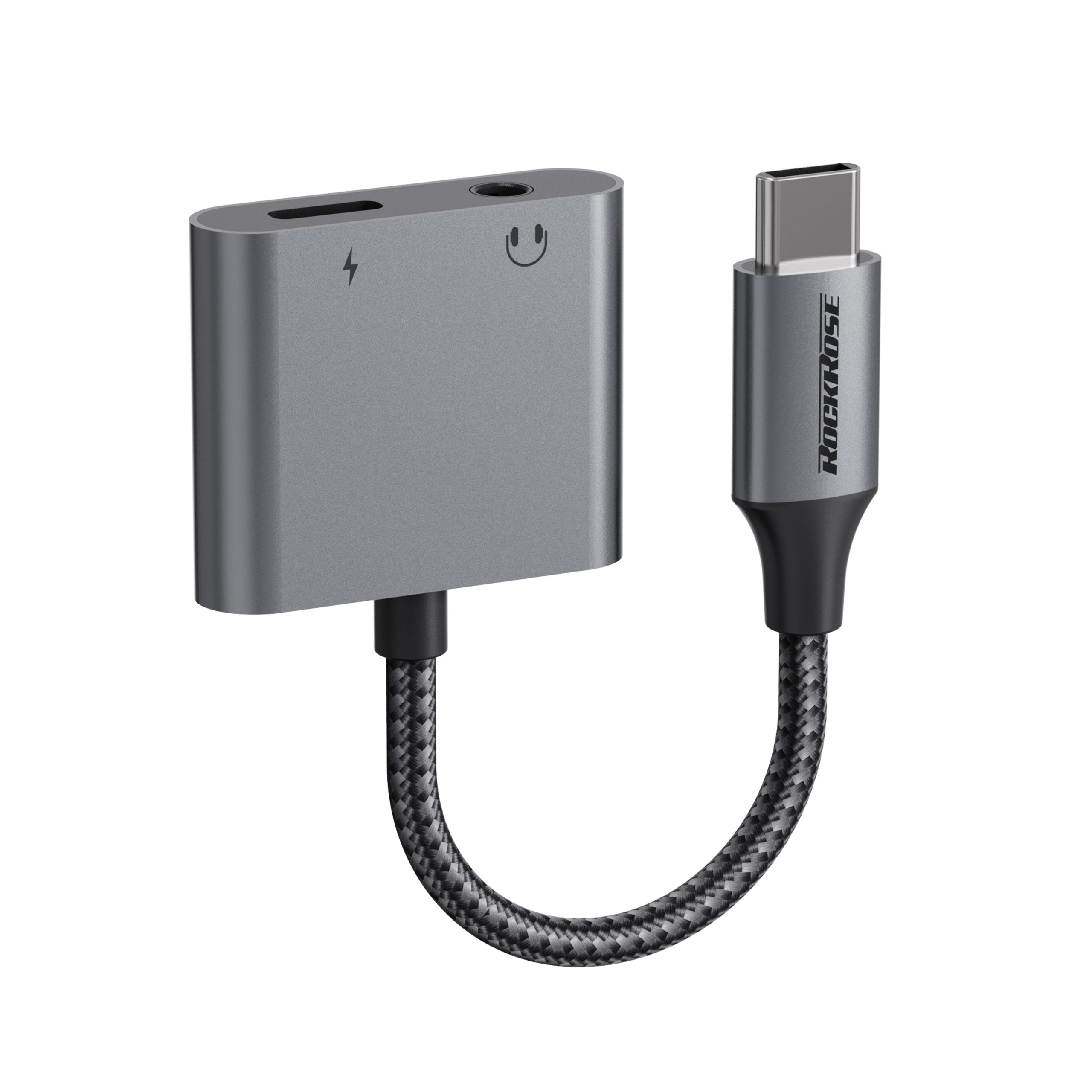 RockRose Nexus AC USB-C to USB-C+3.5mm Adapter (Phone Call & Music)