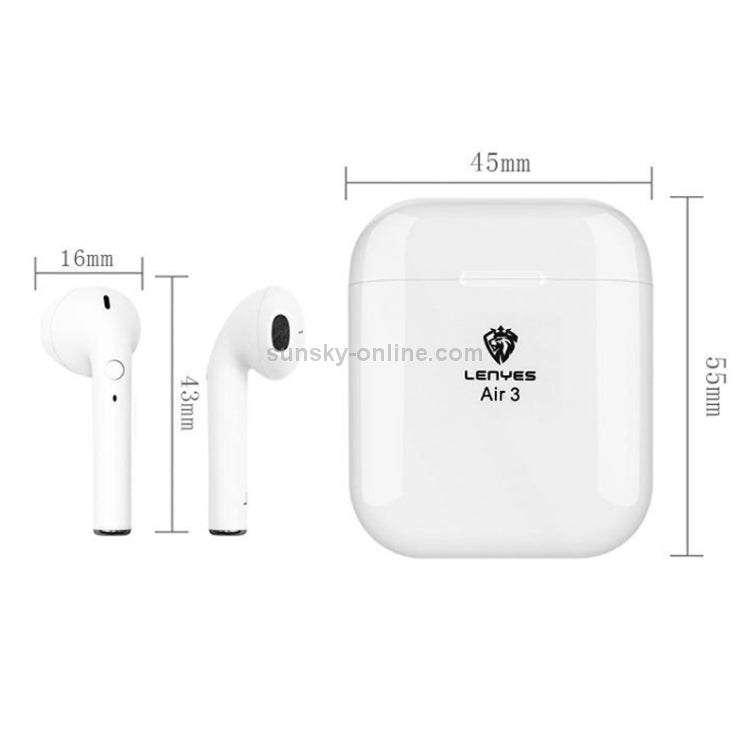 lenyes Air 3 Wireless Button Earbuds Bluetooth Earphones V5.0