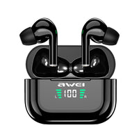 AWEI Earbuds Wireless Bluetooth 5.3 Noise Cancelling Headphones - Black