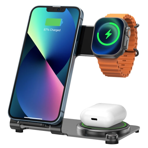 WiWU Power Air 3 in 1 15W Wireless Charger - Black WiWU Power Air 3 in 1 15W Wireless Charger - Black