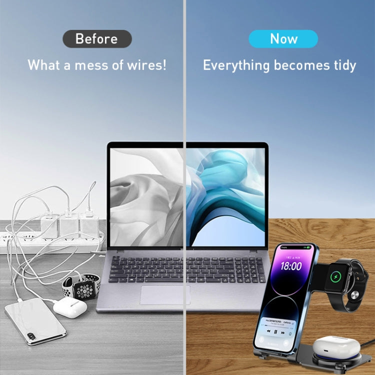 WiWU Power Air 3 in 1 15W Wireless Charger - Black WiWU Power Air 3 in 1 15W Wireless Charger - Black