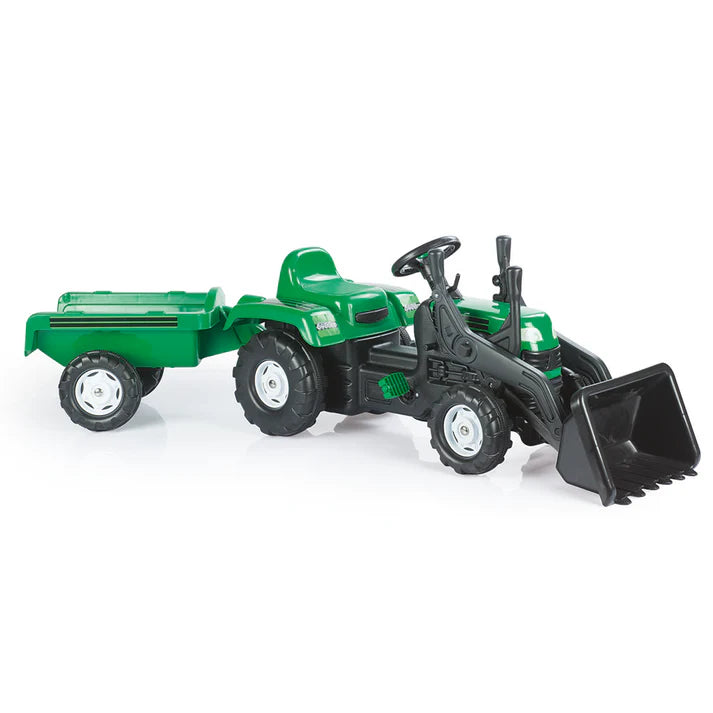 Dolu Ranchero Pedal Tractor with Trailer & Excavator – Kids Ride-On Toy 3Y+