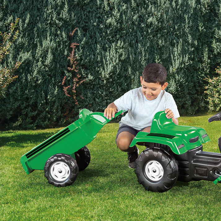 Dolu Ranchero Pedal Tractor with Trailer & Excavator – Kids Ride-On Toy 3Y+