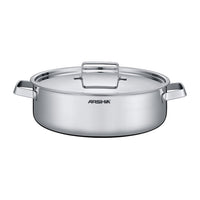 Arshia 8-Piece Tri-Ply Stainless Steel Cookware Set with Aluminum Core