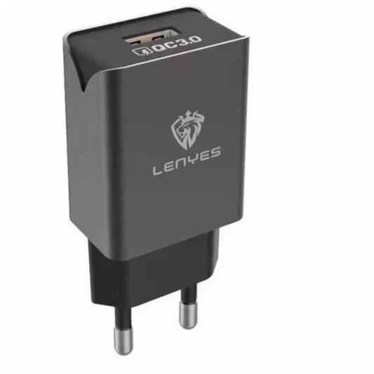 Lenyes LCH086-1QC – Fast Wall Charger with Type-C Cable (Black) Lenyes LCH086-1QC – Fast Wall Charger with Type-C Cable (Black)