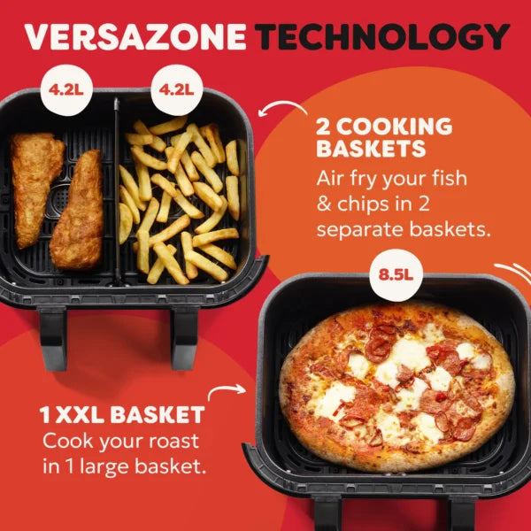 مقلاة هواء فورية Vortex VersaZone سعة 8.5 لتر مع ClearCook