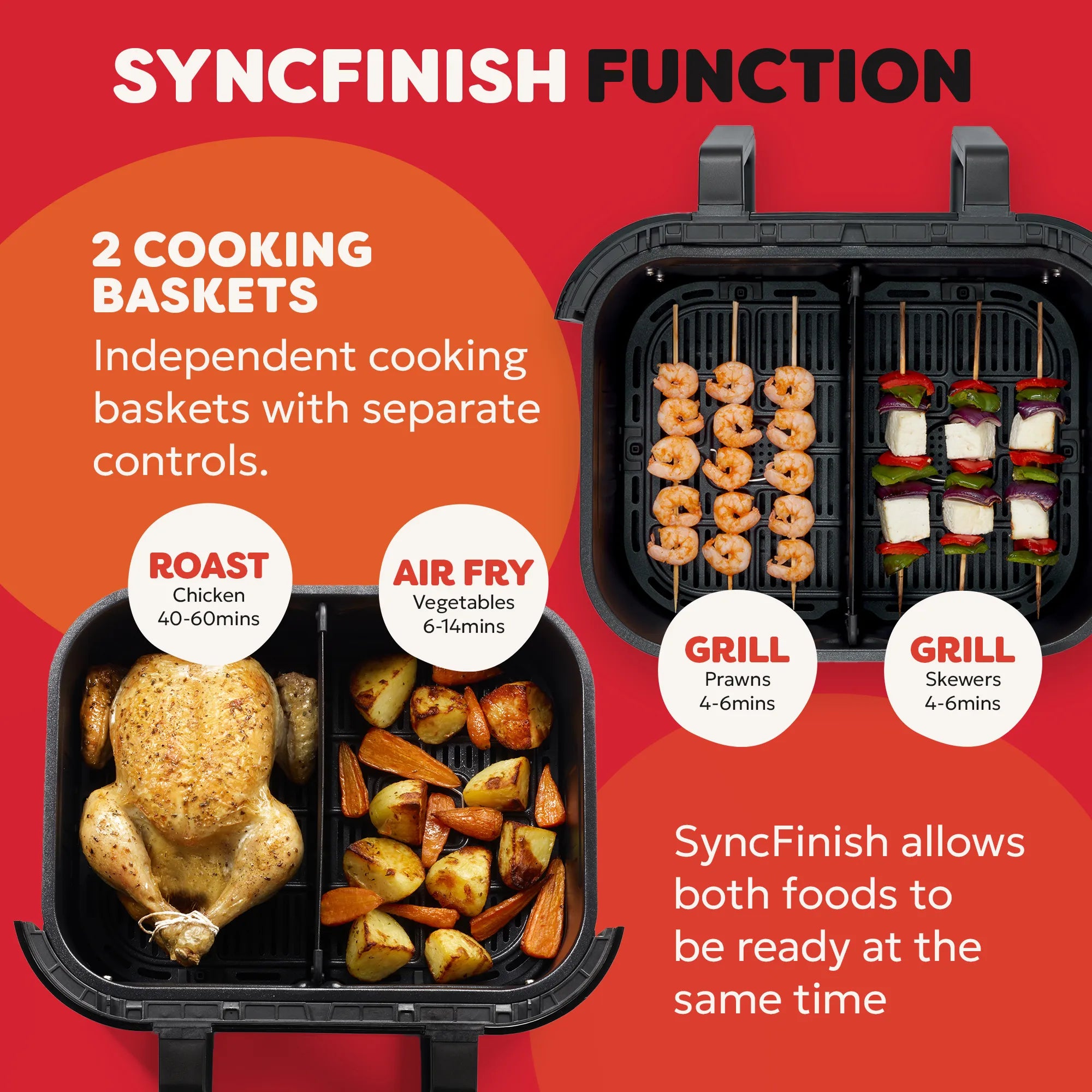 مقلاة هواء فورية Vortex VersaZone سعة 8.5 لتر مع ClearCook