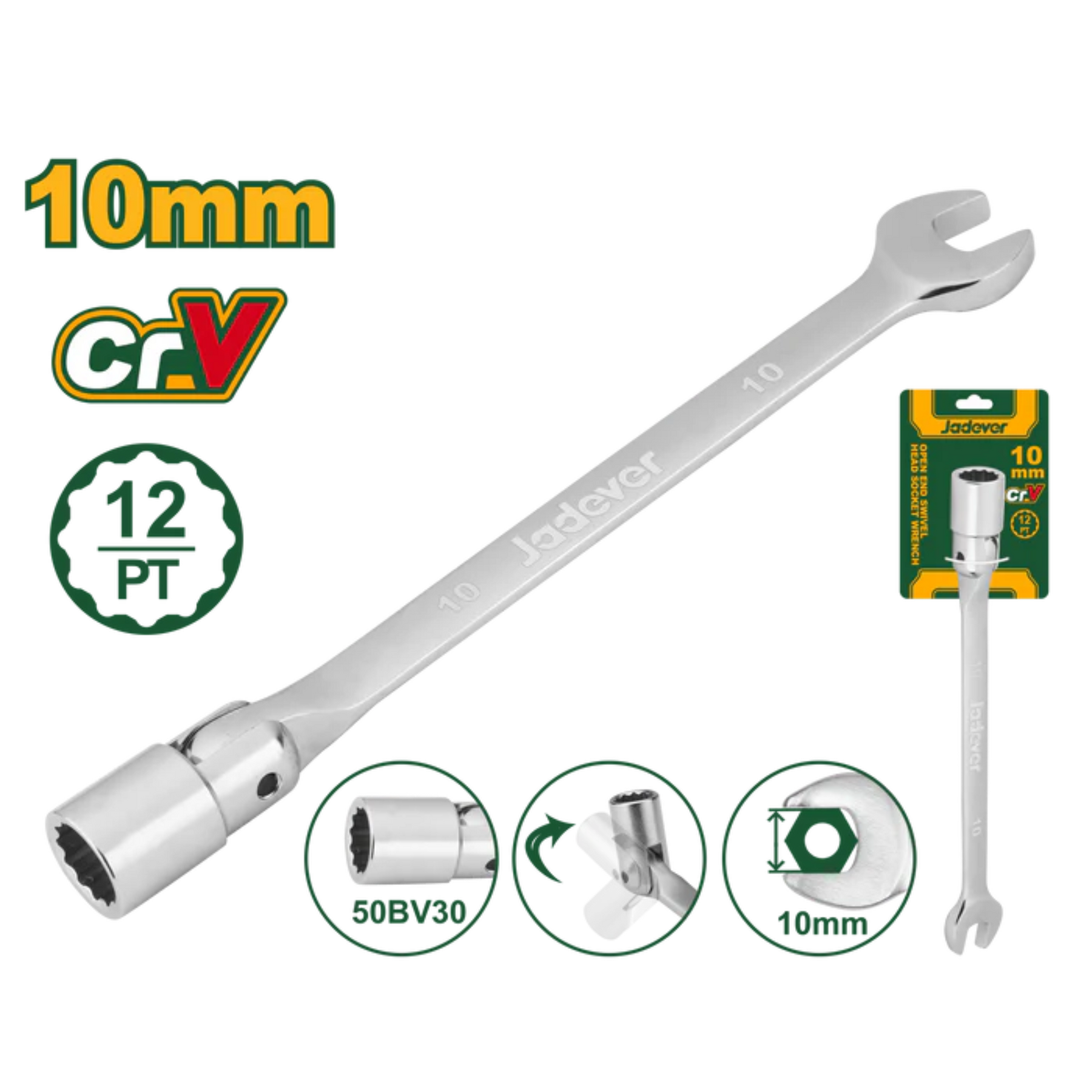 JADEVER 10mm Split Box Wrench Strength & Precision JADEVER 10mm Split Box Wrench Strength & Precision