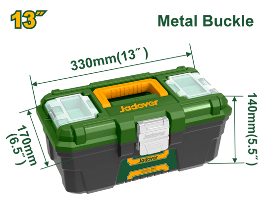 JADEVER  13" Plastic Tool Box Durable & Compact