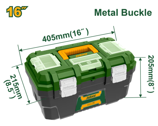 JADEVER 16" Plastic Tool Box Durable & Organized