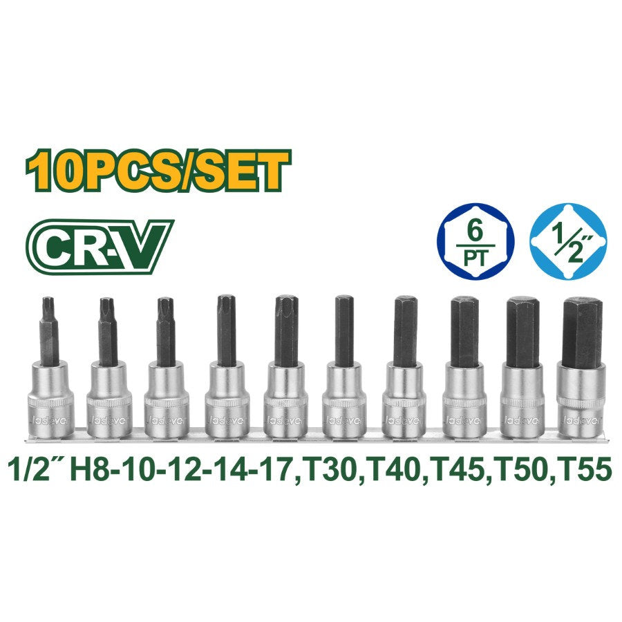 JADEVER 1/2 Inch Star Box Set 10 Durable Hex Keys JADEVER 1/2 Inch Star Box Set 10 Durable Hex Keys