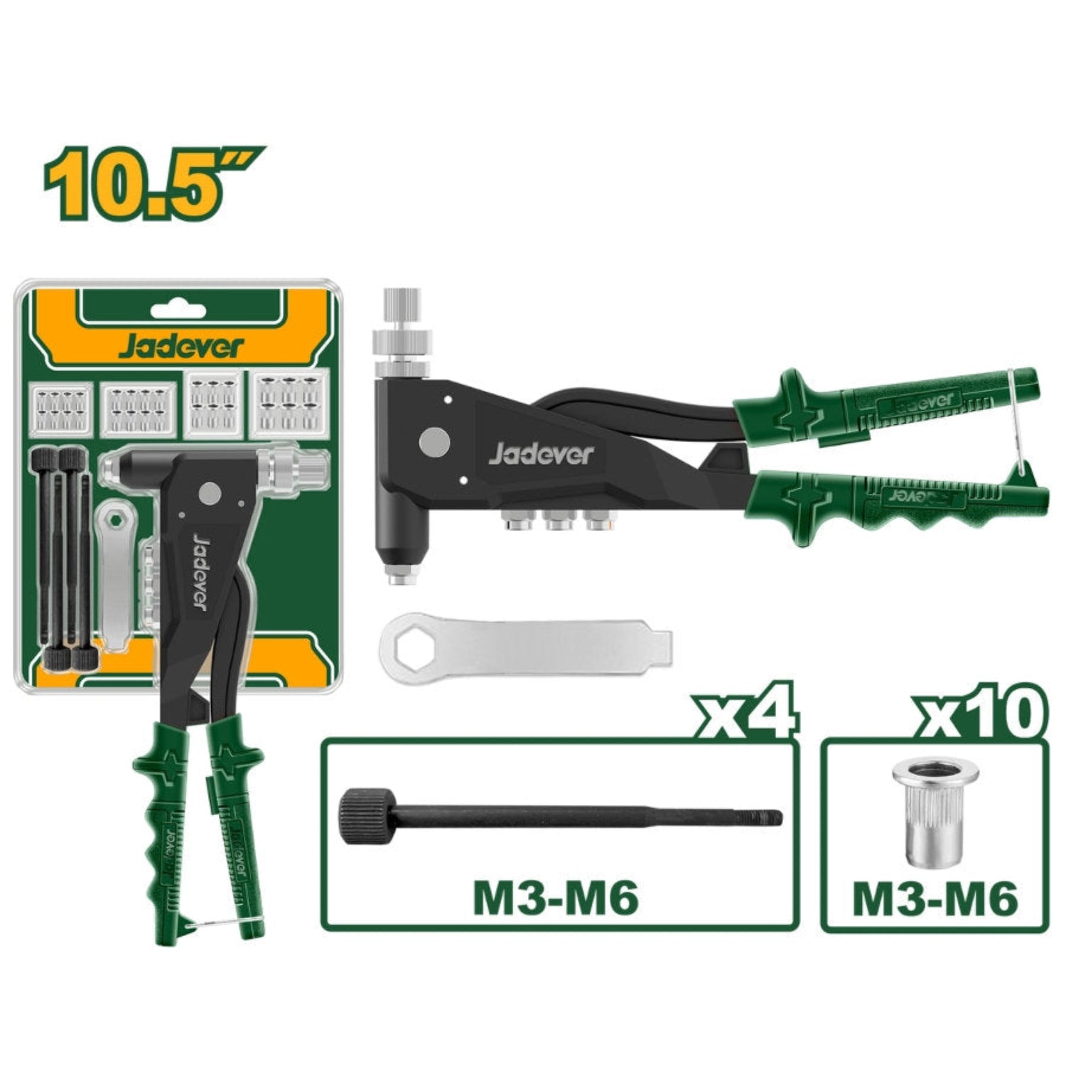 JADEVER 3-6mm Rivet Gun Versatile & Durable Tool JADEVER 3-6mm Rivet Gun Versatile & Durable Tool