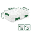 JADEVER 3-Piece Transparent Plastic Box Set Durable Organizer