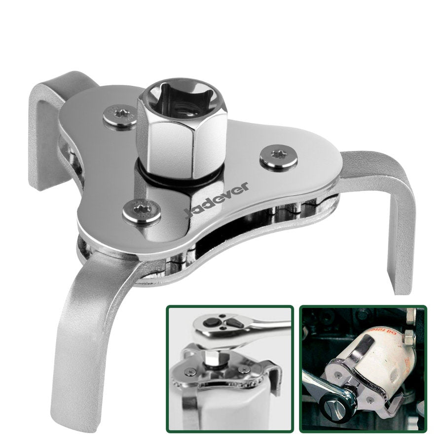 JADEVER 3 Jaw Oil Filter Wrench 63-102mm Strong & Versatile JADEVER 3 Jaw Oil Filter Wrench 63-102mm Strong & Versatile