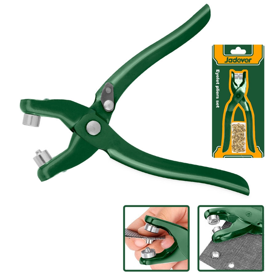 JADEVER 6-Inch Grommet Press with 100 Metal Rings Durable & Easy