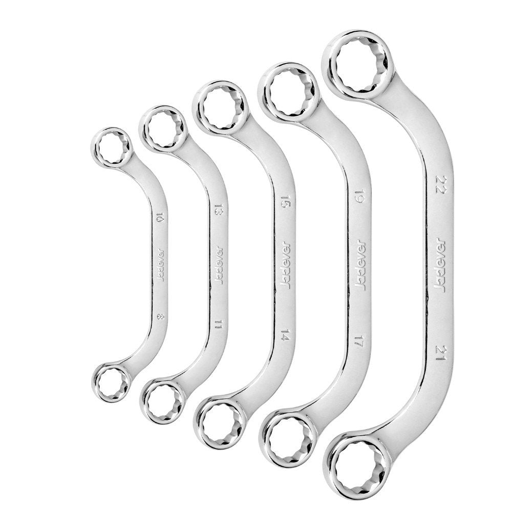 JADEVER 8-22 Crescent Ring Set Elegant Sterling Design JADEVER 8-22 Crescent Ring Set Elegant Sterling Design