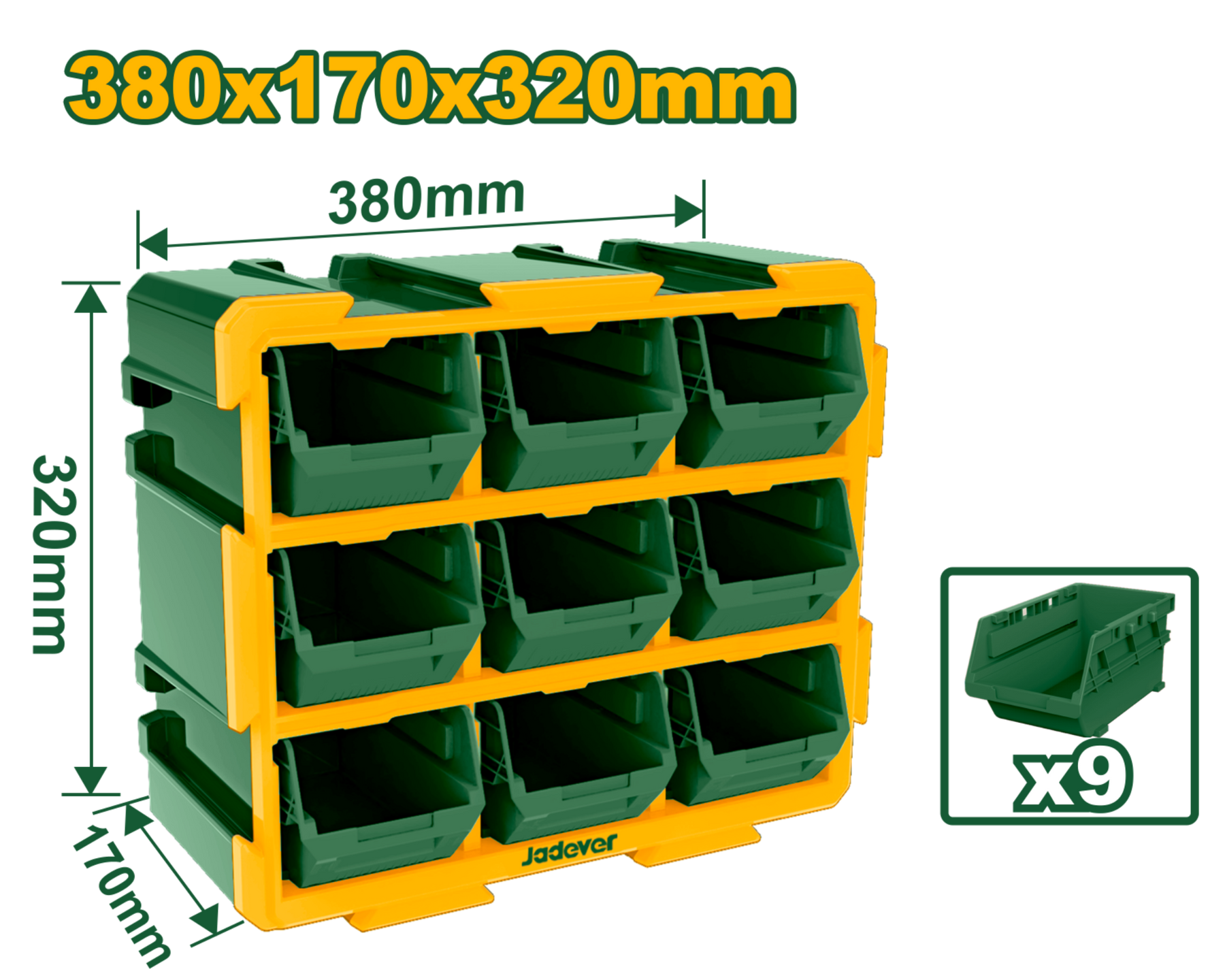 JADEVER 9-Piece Storage Box Set Expandable & Durable JADEVER 9-Piece Storage Box Set Expandable & Durable