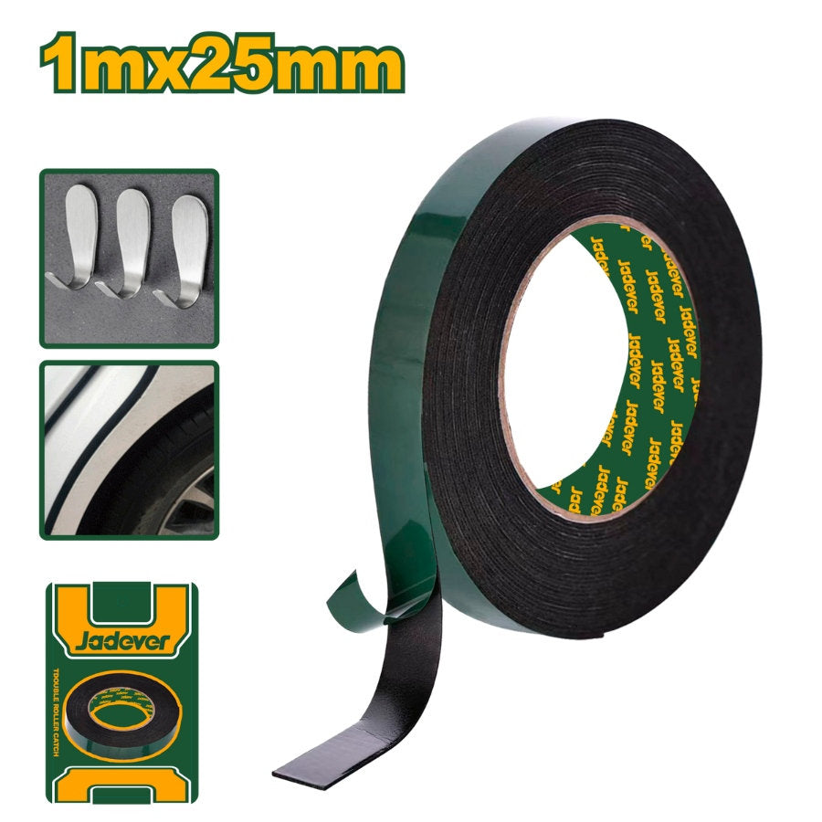 JADEVER Double Sided Foam Tape 25mm 1m Strong & Durable