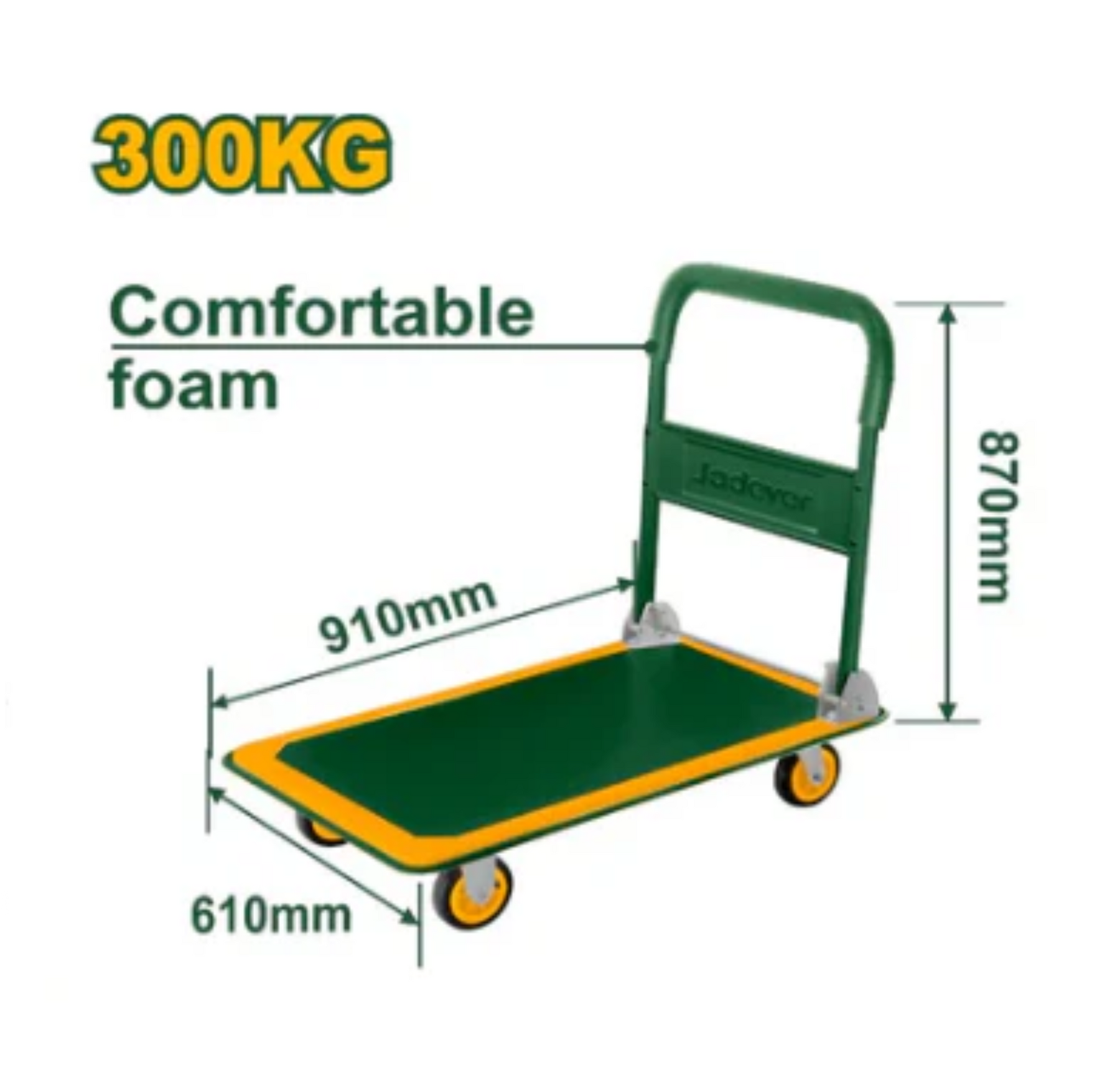 JADEVER Folding Hand Truck 300kg Durable & Compact JADEVER Folding Hand Truck 300kg Durable & Compact
