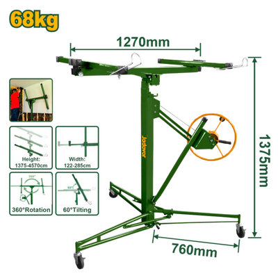 JADEVER Movable Gypsum Board Carrier Adjustable & Durable