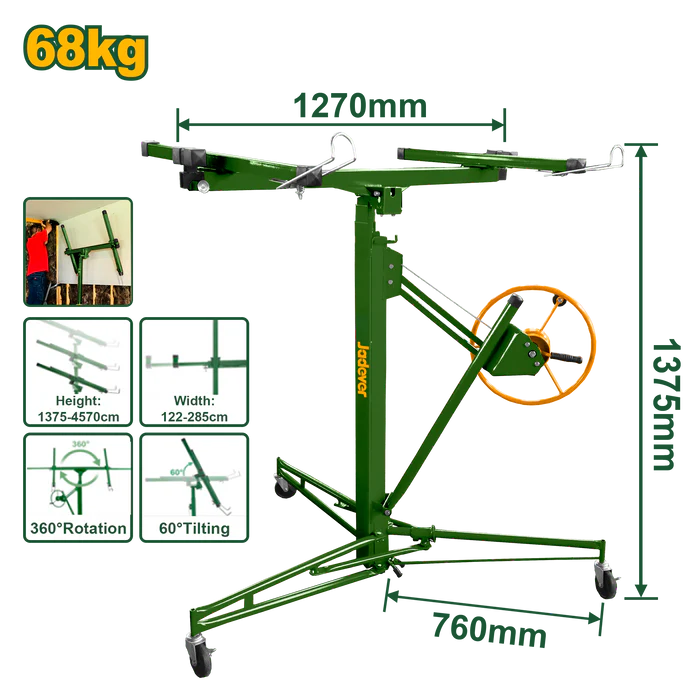 JADEVER Movable Gypsum Board Carrier Adjustable & Durable