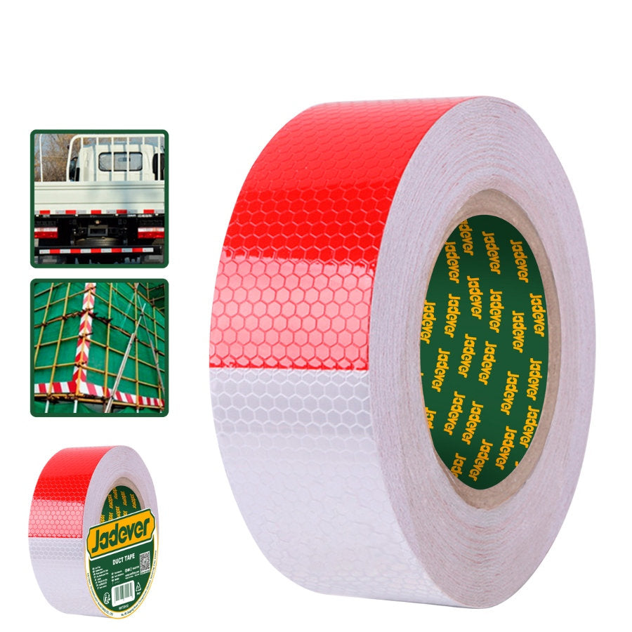 JADEVER Reflective Warning Tape 25m High Safety & Visibility JADEVER Reflective Warning Tape 25m High Safety & Visibility