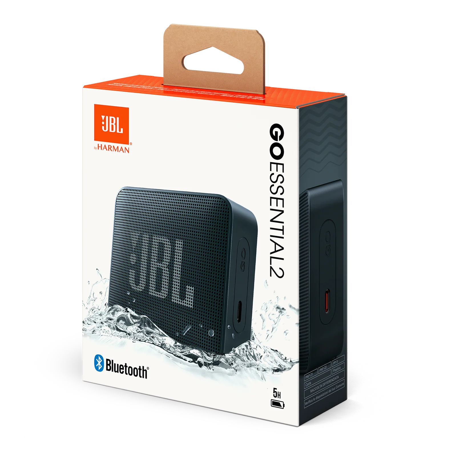 سماعات JBL Go Essential 2 – بلوتوث مقاومة للماء | 5 ساعات تشغيل