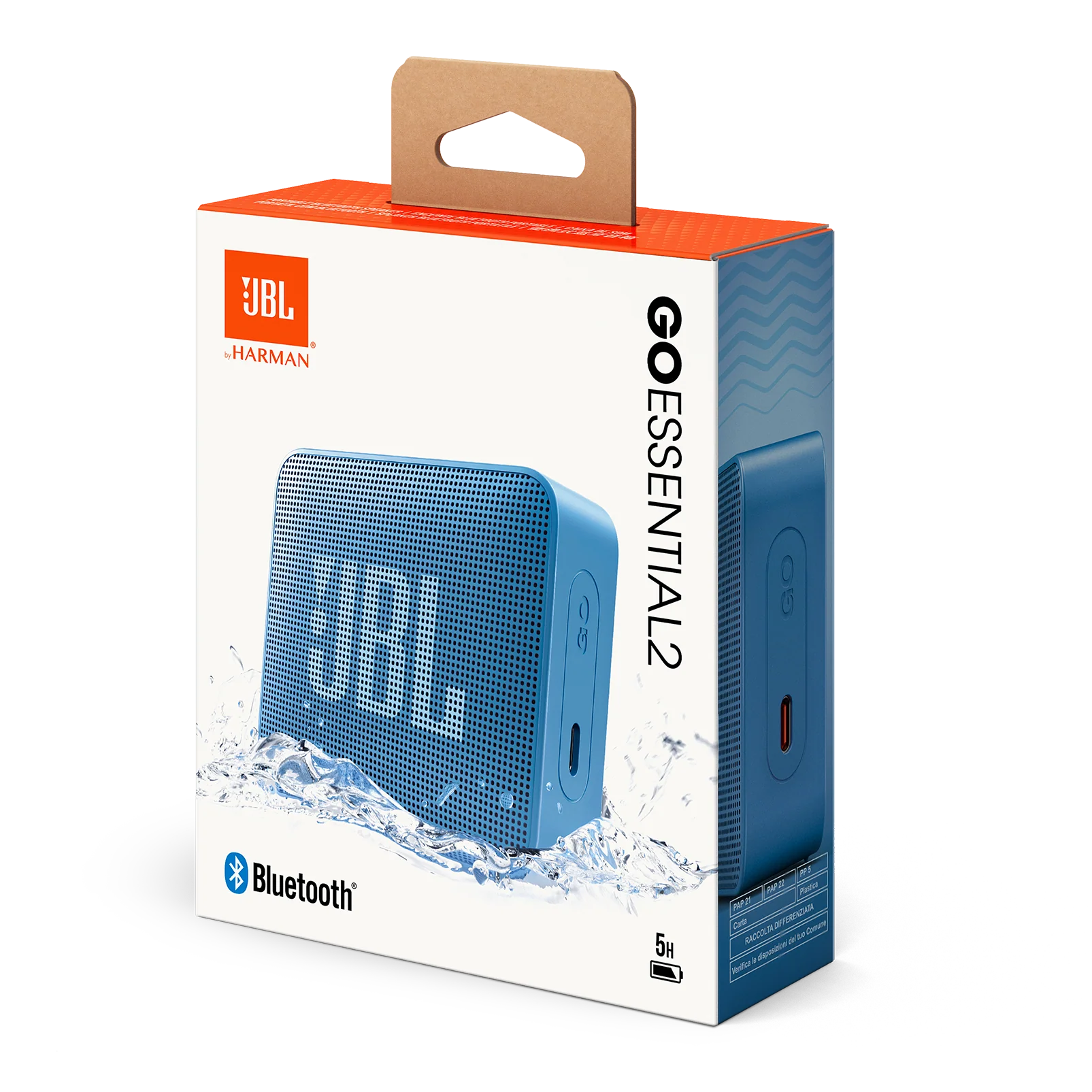 سماعات JBL Go Essential 2 – بلوتوث مقاومة للماء | 5 ساعات تشغيل