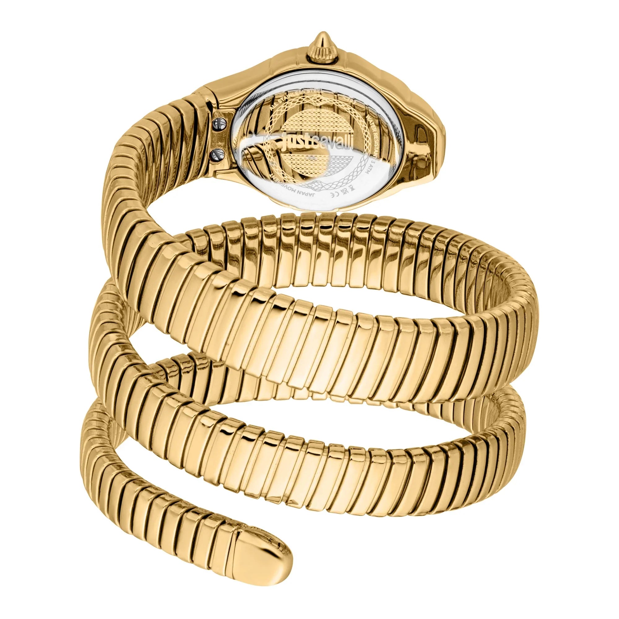 JUST CAVALLI JC1L351M0025  GOLDEN STEEL BAND SILVER DIAL FOR WOMEN
